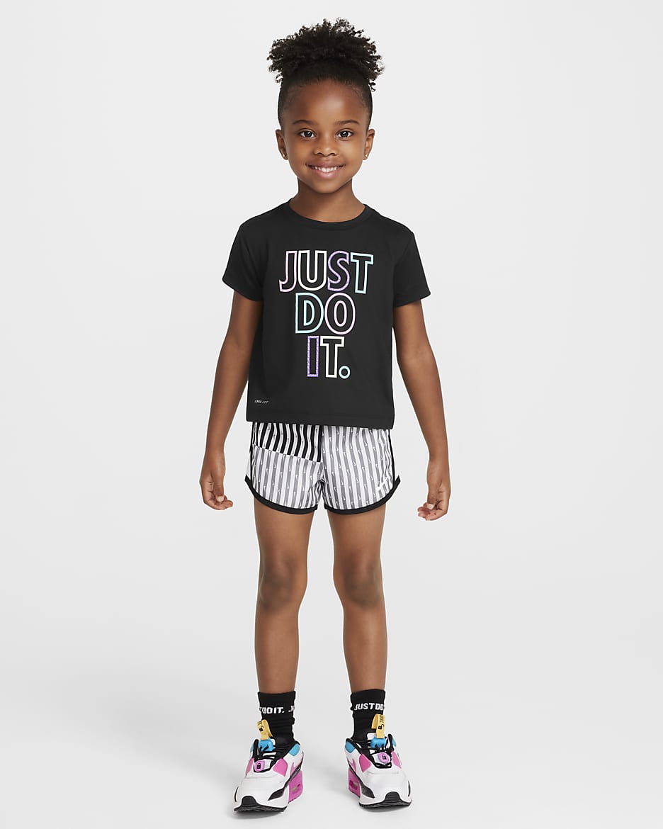 Nike Dri FIT Femme Pop Toddler T Shirt and Tempo Shorts Set